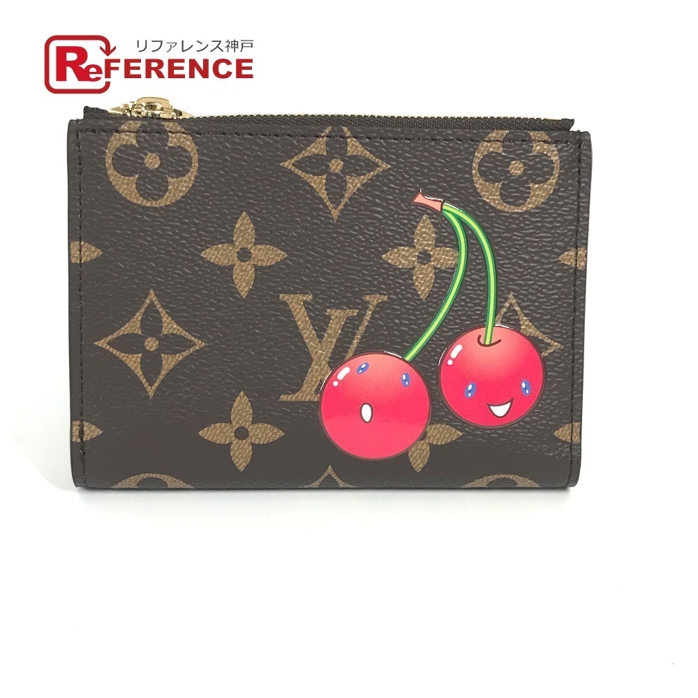 Louis Vuitton Takashi Murakami LV TM Portefeuille Wallet Bi fold Brown